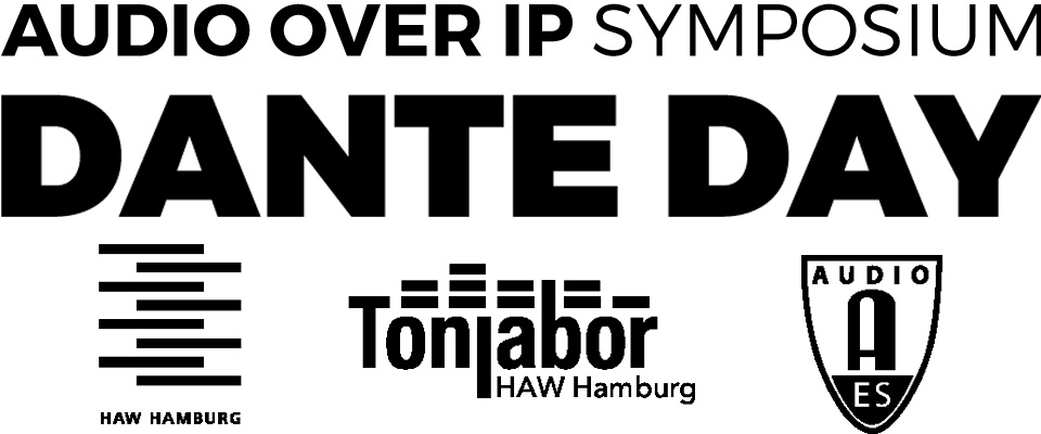 Logo des Dante Day 2016 mit HAW Tonlabor und AES